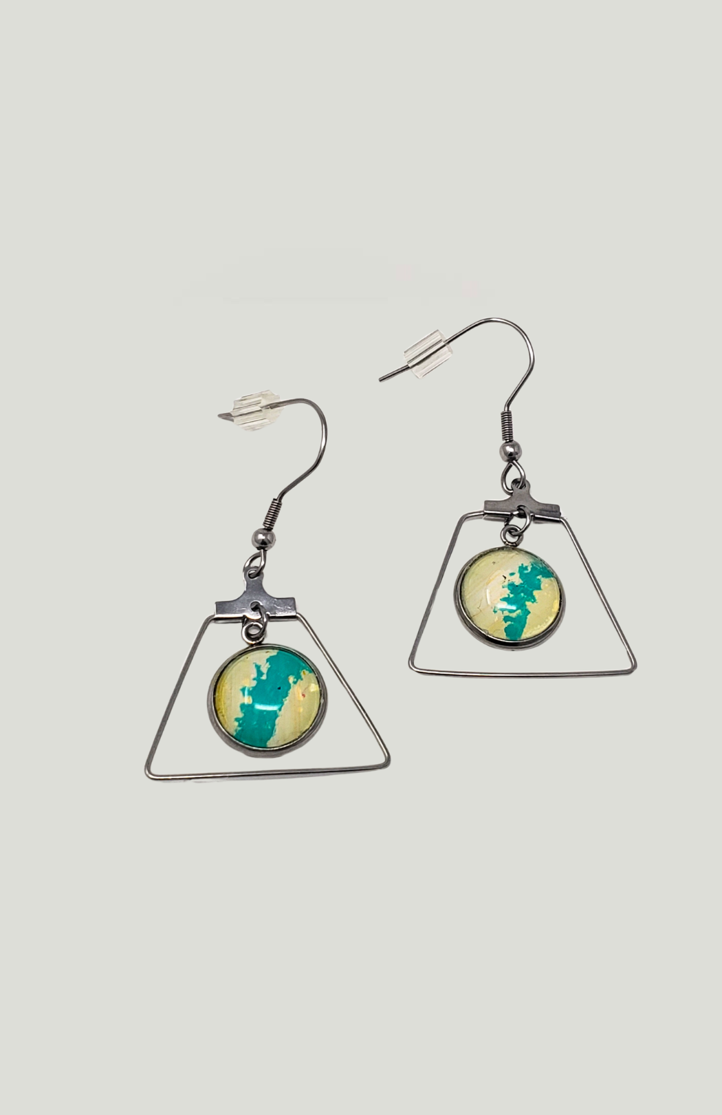 Metal Bezel Earrings