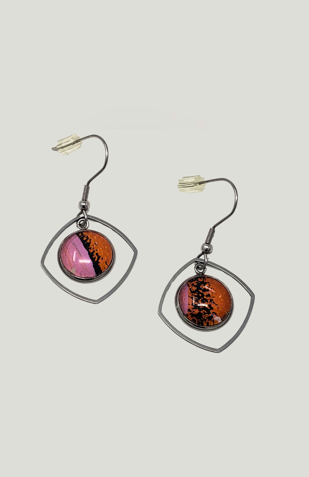 Metal Bezel Earrings