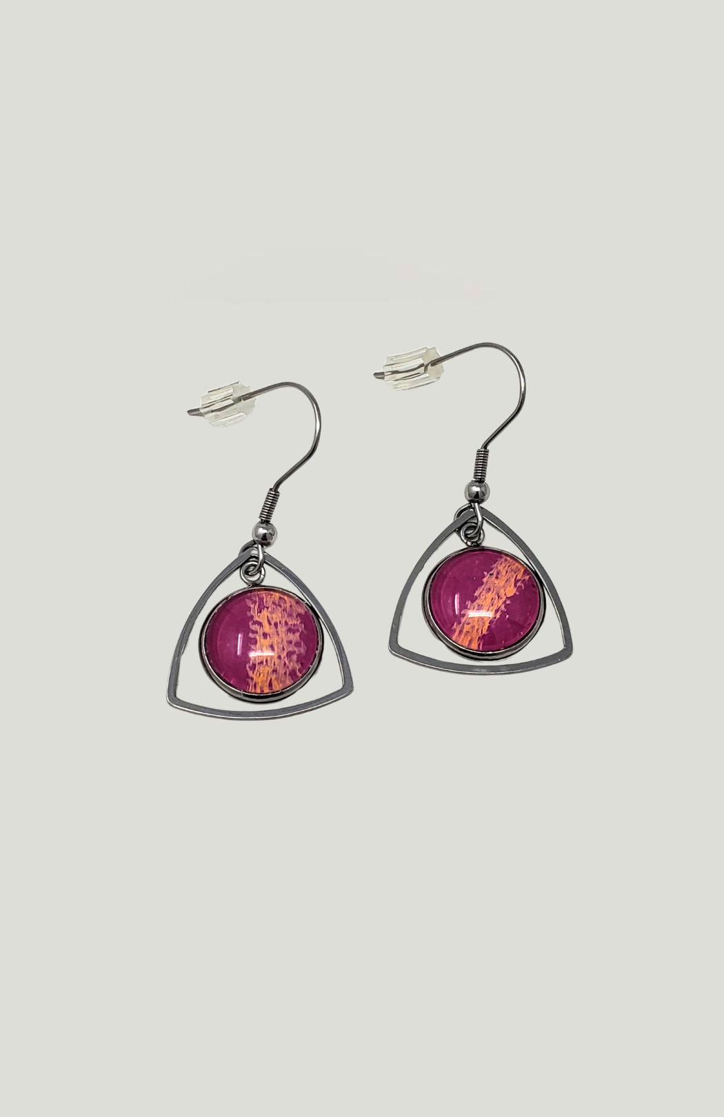 Metal Bezel Earrings