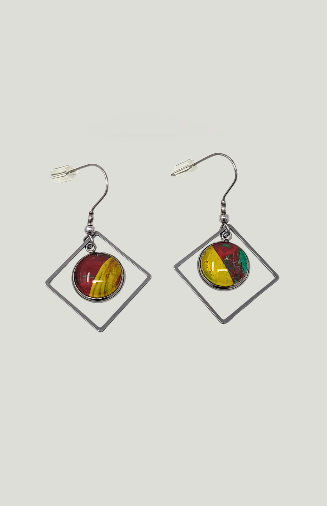 Metal Bezel Earrings