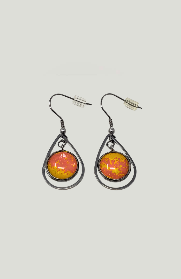 Metal Bezel Earrings