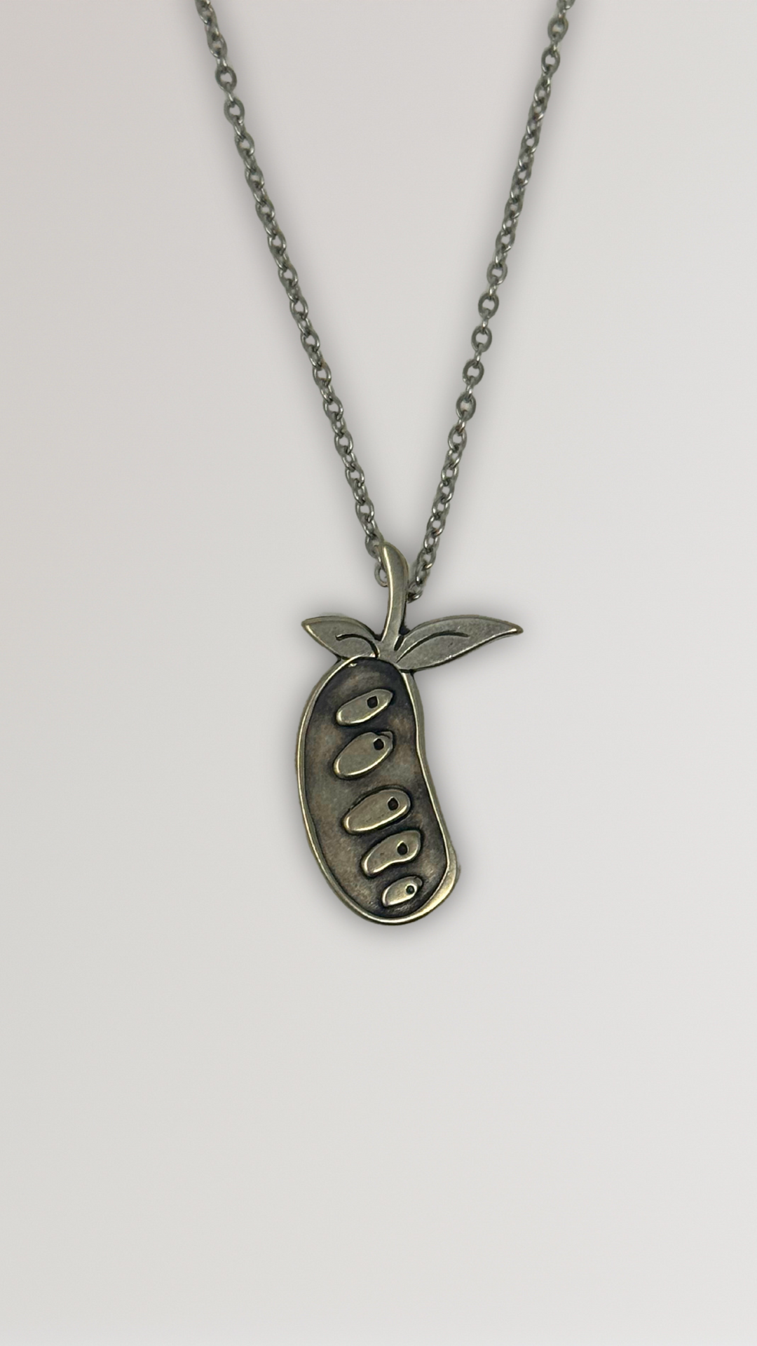 Pawpaw Charm Necklace - White Bronze
