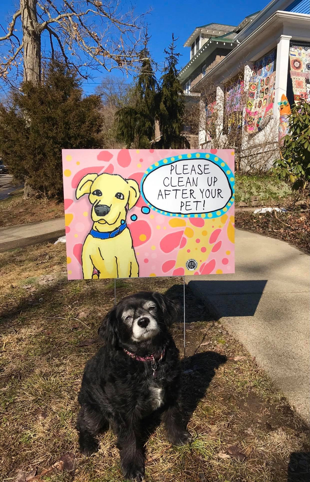 Clean Up After Your Dog Yard Sign