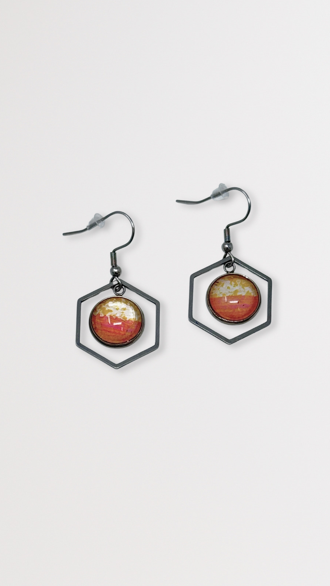 Metal Bezel Earrings - Turn It Gold