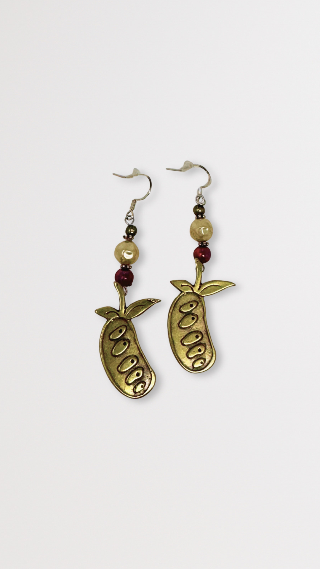 Beaded Bronze Pawpaw Earrings