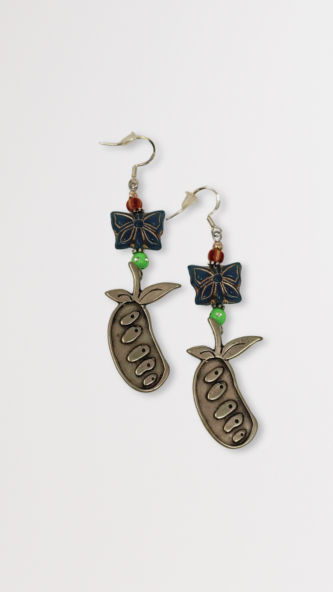 Beaded Bronze Pawpaw Earrings