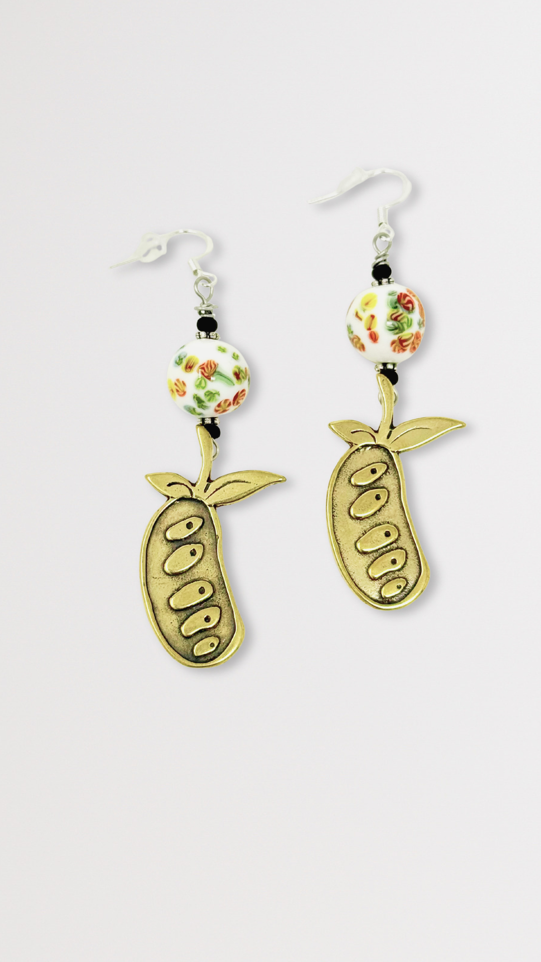 Beaded Bronze Pawpaw Earrings