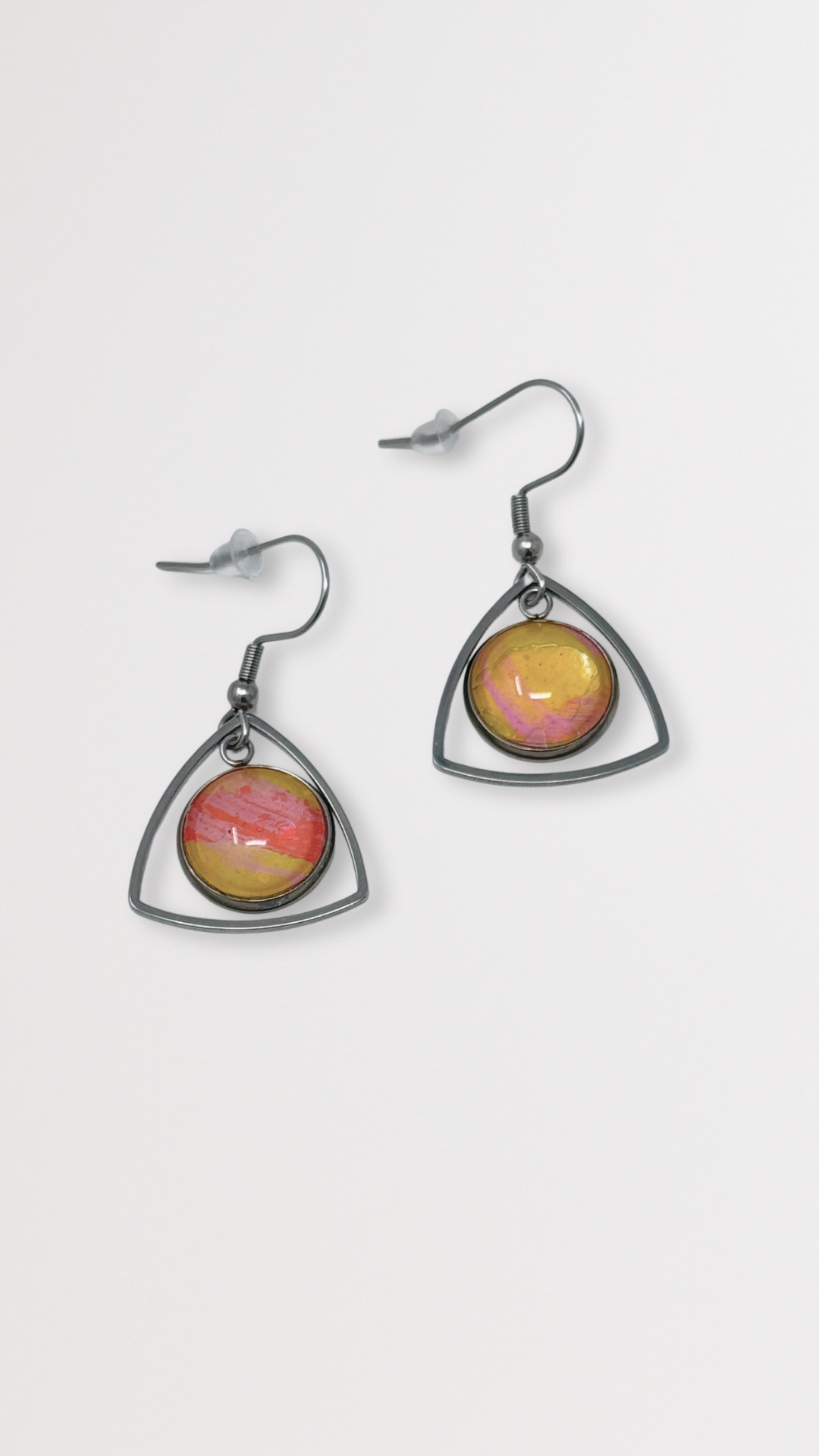Metal Bezel Earrings - Turn It Gold