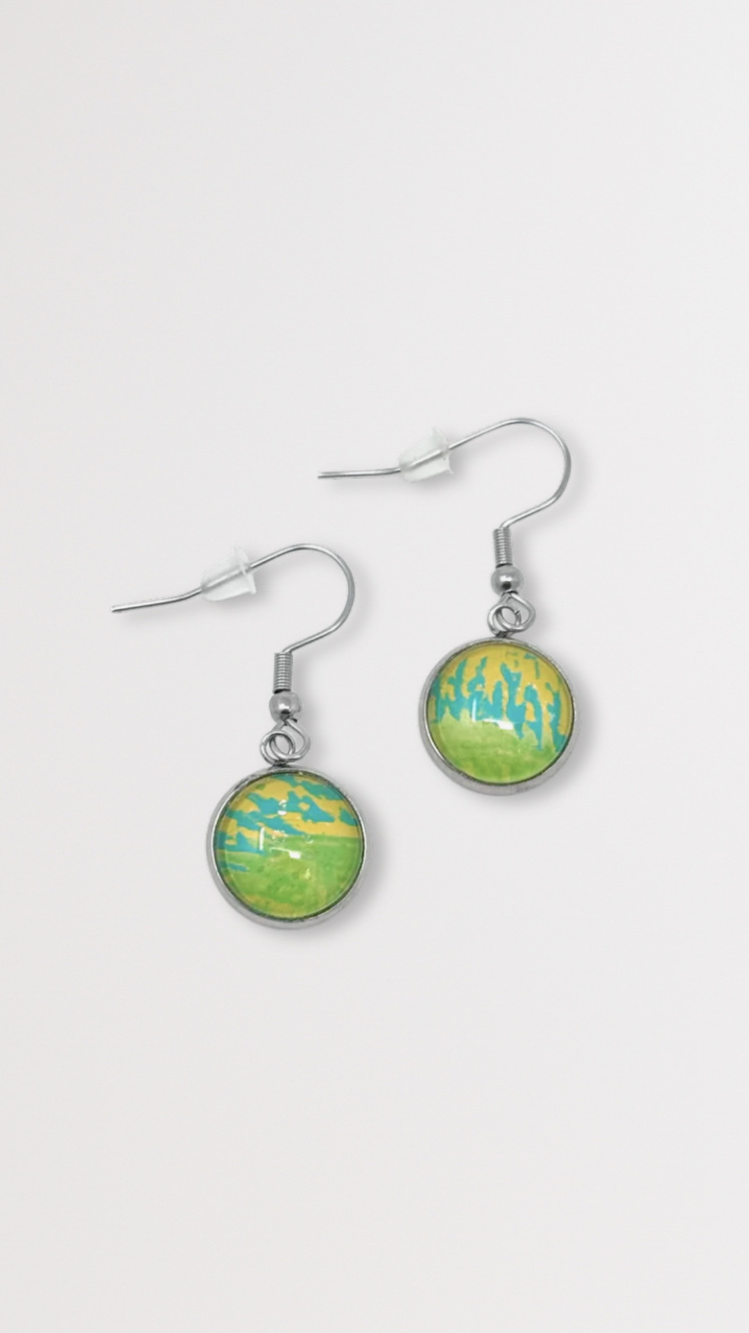 Metal Bezel Earrings