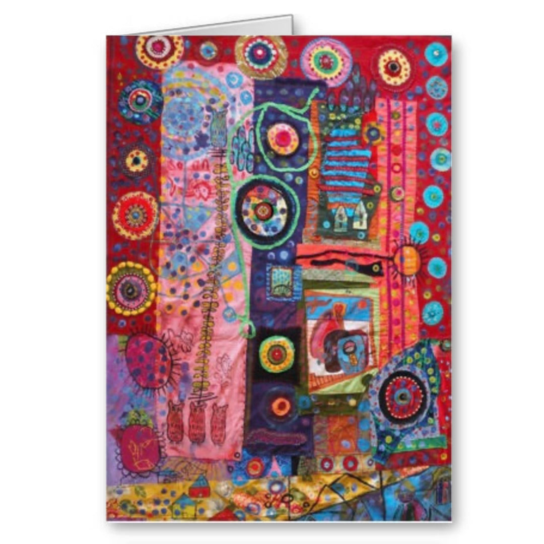 "Crazy Quilt" Greeting Card