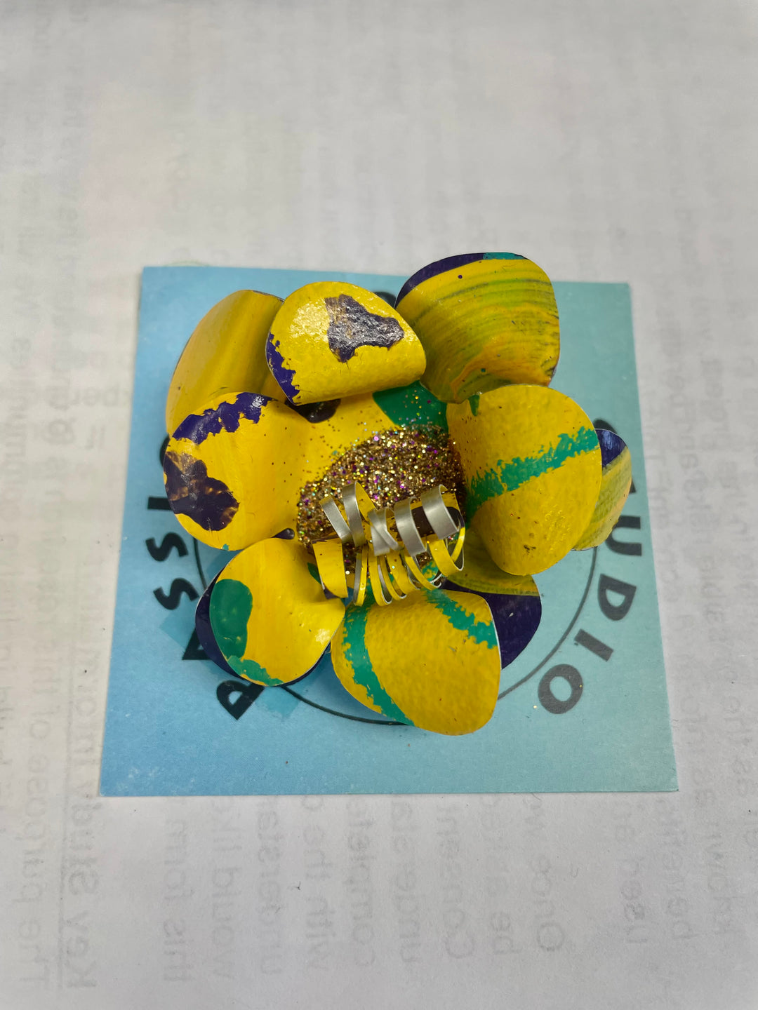 Mardi Gras Flower Pin